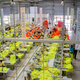 Signs hanging from the rafter in C&H Garment factory in the Kigali Special Economic Zone in Rwanda.